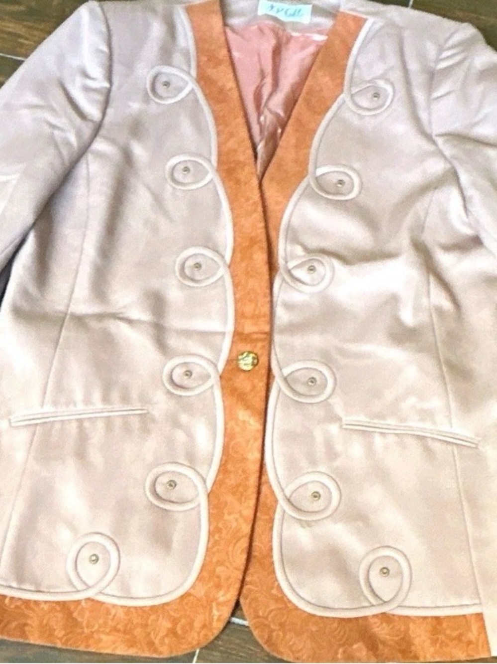 Vintage JP Fall Women’s light brown Button Front Lined Blazer Jacket Size 18